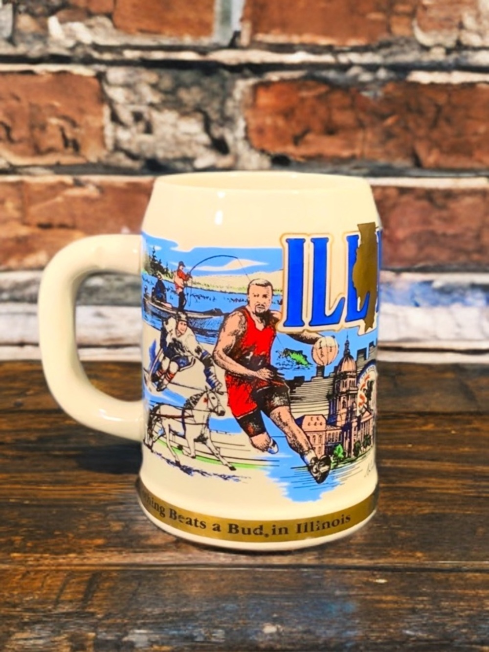 1991 Anheuser-Busch Illinois Sports Themed Ceramic Mug